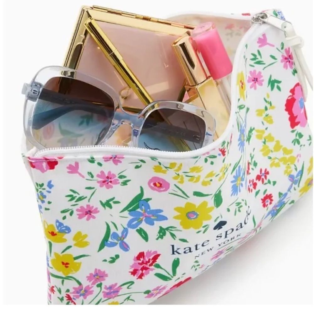 KATE SPADE  NEW ENGLAND CANVAS MAKEUP BAG